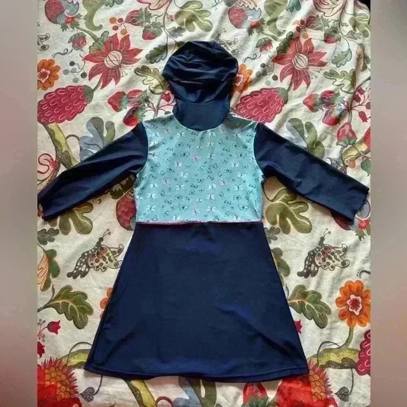 ODASDO Girl Modest Swimwear Islamic Burkini Full Cover Skirted Top - Picture 2 of 8